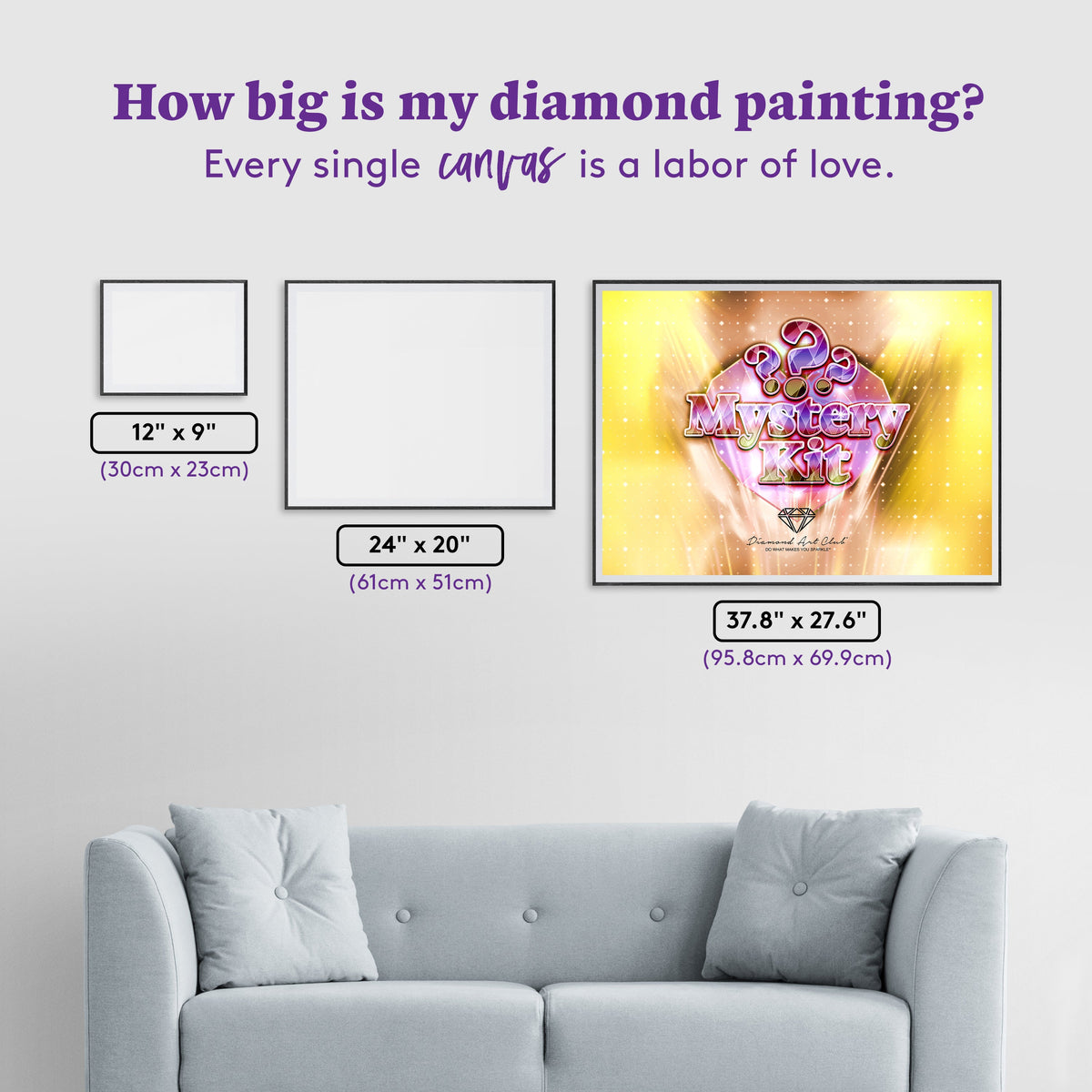 Diamond Painting Mystery Kit - Fantasy (Magic) 37.8" x 27.6" (95.8cm x 69.9cm) / Square with 59 Colors including 1 AB and 1 Electro Diamond and 1 Frosted Diamond and 5 Fairy Dust Diamonds / 108,185