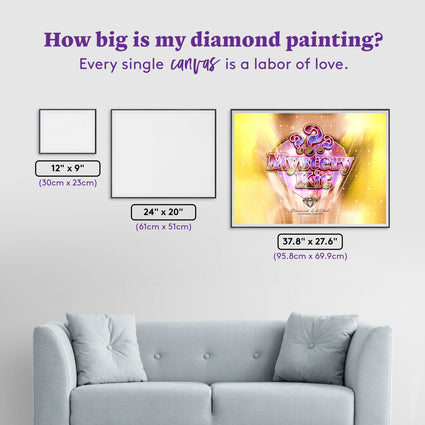 Diamond Painting Mystery Kit - Fantasy (Magic) 37.8" x 27.6" (95.8cm x 69.9cm) / Square with 59 Colors including 1 AB and 1 Electro Diamond and 1 Frosted Diamond and 5 Fairy Dust Diamonds / 108,185
