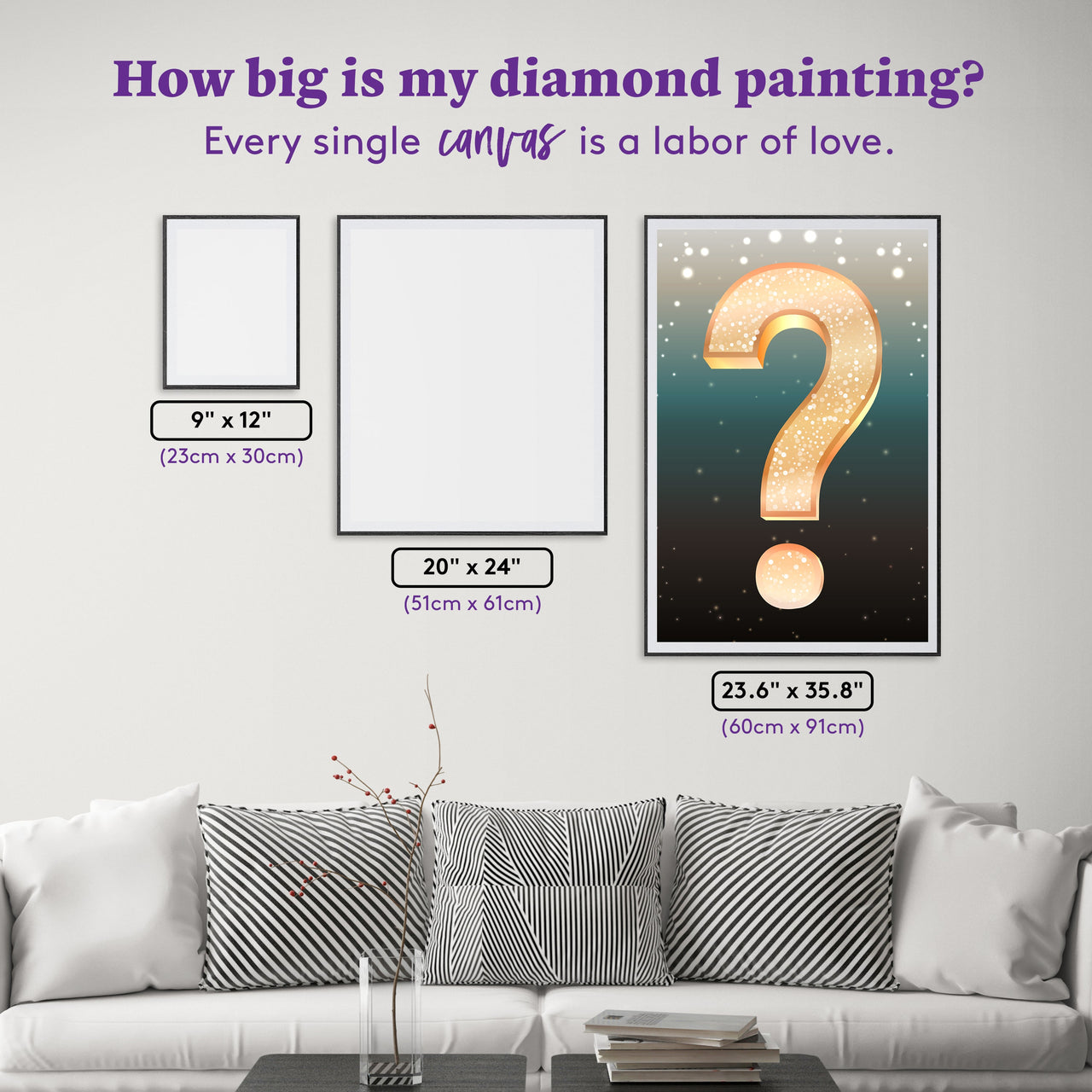 Diamond Painting Mystery Kit - Fantasy (Ocean) 23.6" x 35.8" (60cm x 91cm) / Square With 62 Colors Including 2 ABs and 3 Fairy Dust Diamonds / 87,600