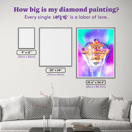 Diamond Painting Mystery Kit - Halloween 25.6" x 34.3" (65cm x 86.9cm) / Square with 65 Colors including 4 ABs and 6 Fairy Dust Diamonds / 91,089