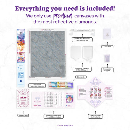 Diamond Painting Mystery Kit - Halloween 25.6" x 34.3" (65cm x 86.9cm) / Square with 65 Colors including 4 ABs and 6 Fairy Dust Diamonds / 91,089