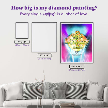 Diamond Painting Mystery Kit - Halloween (Fantasy) 27.6" x 34.7" (69.9cm x 87.9cm) / Square with 97 Colors including 4 ABs and 1 Iridescent Diamond and 1 Fairy Dust Diamond / 99,193