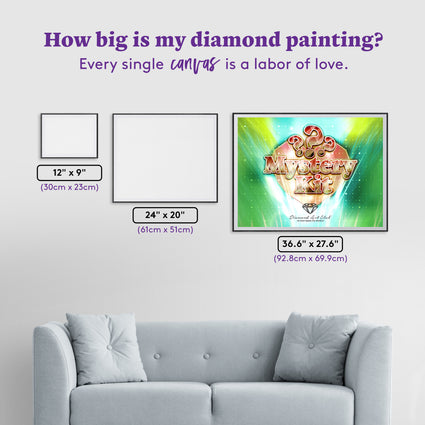 Diamond Painting Mystery Kit - Nature (Forest) 36.6" x 27.6" (92.8cm x 69.9cm) / Square With 62 Colors Including 1 AB and 5 Fairy Dust Diamonds / 104,813