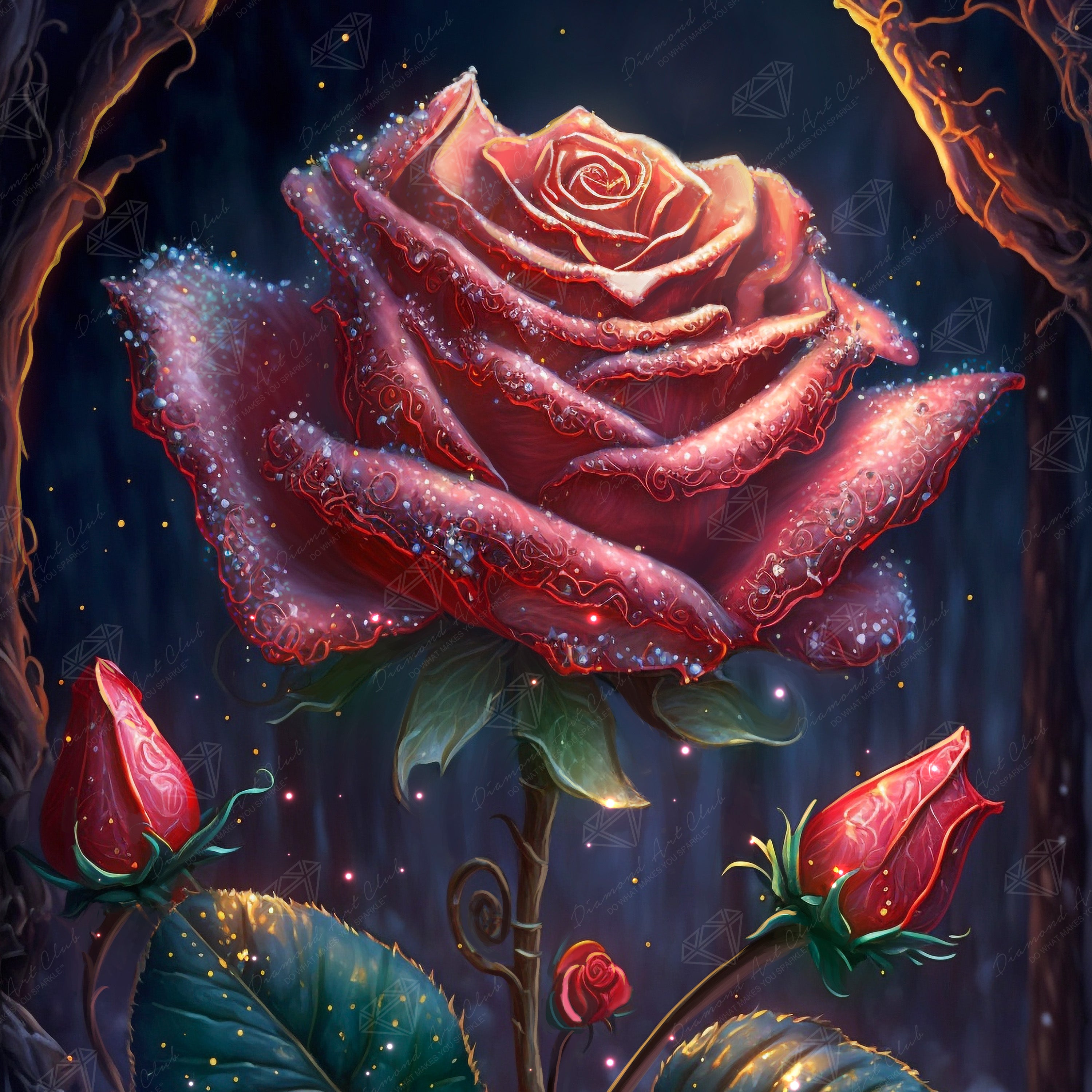 Mystic Rose (Pre-Framed) – Diamond Art Club