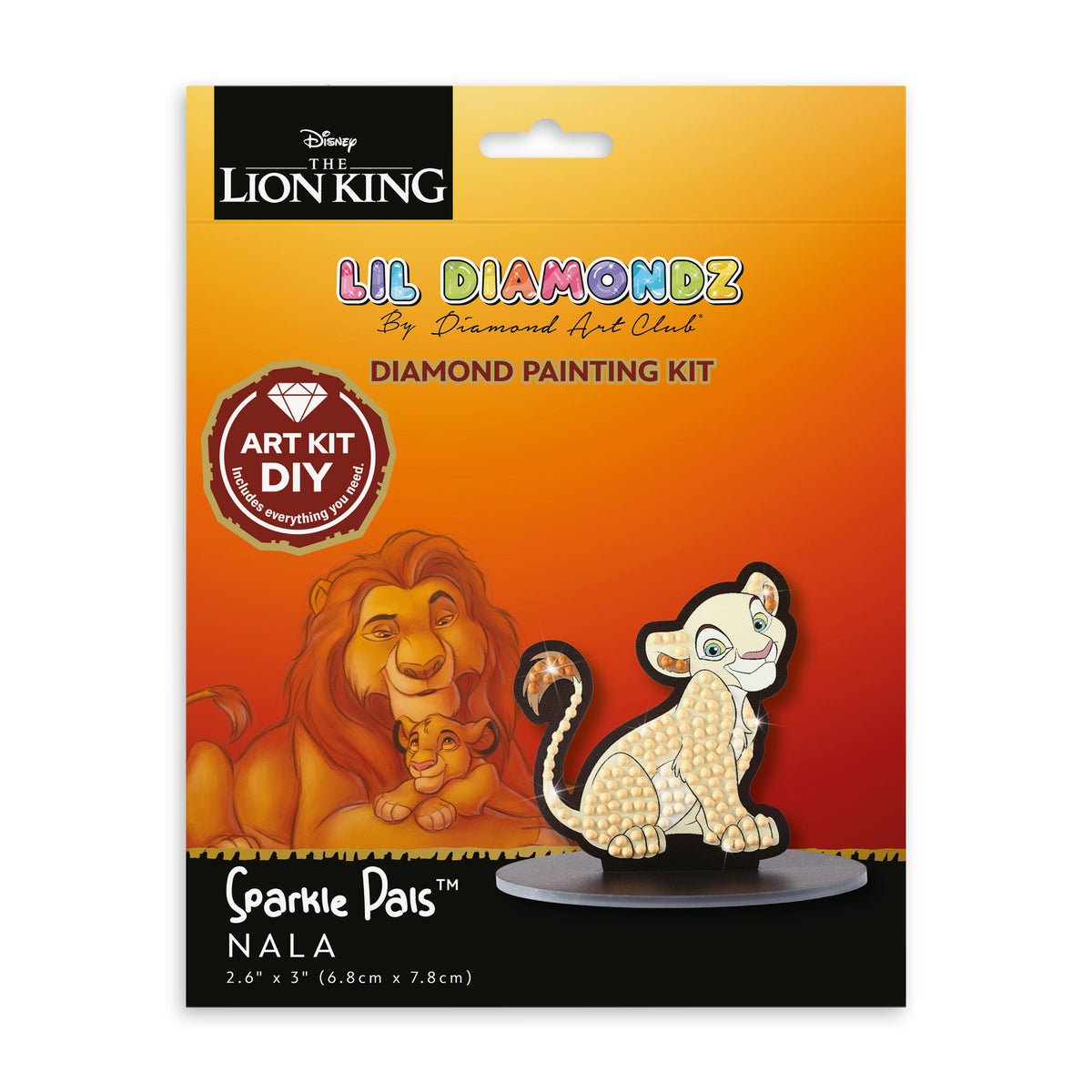 Diamond Painting Nala - Sparkle Pals™ 2.6" x 3" (6.8cm x 7.8cm) / Round with 3 Colors / 155