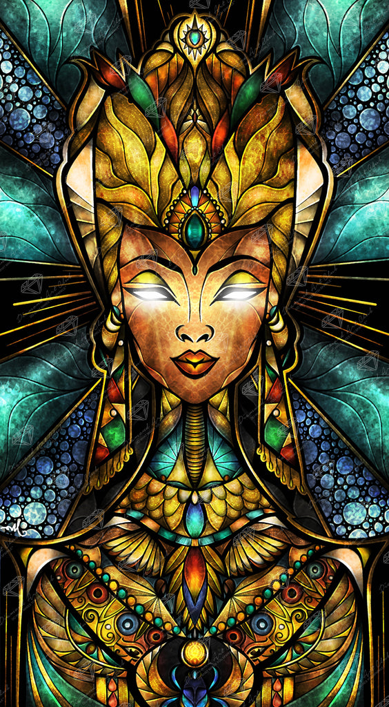 Nefertiti — 12.6" x 22.8" Round 31 Colors including 1 AB 3 Special Diamonds 23 097