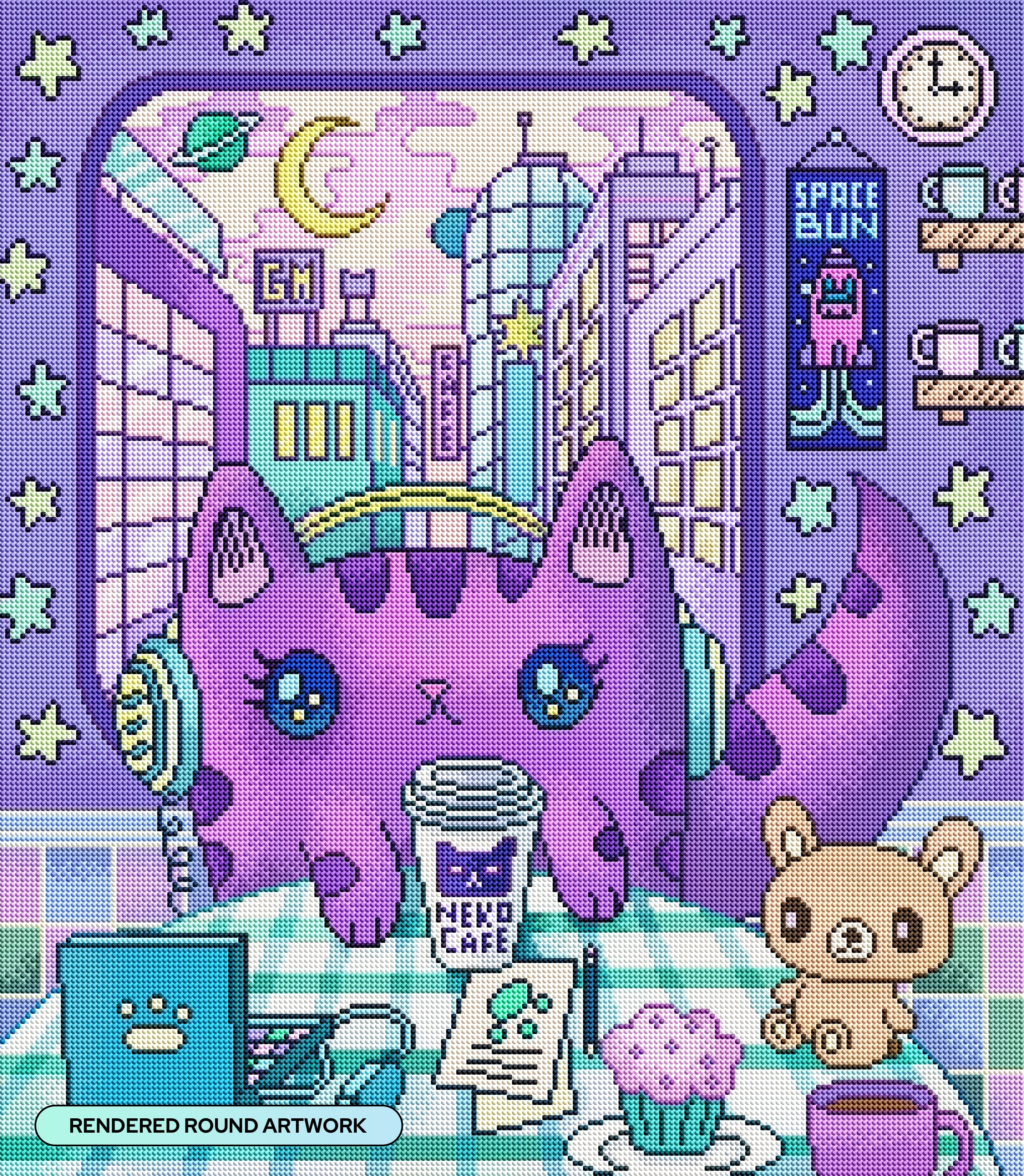 Neko Cafe Diamond Painting Kit – Diamond Art Club