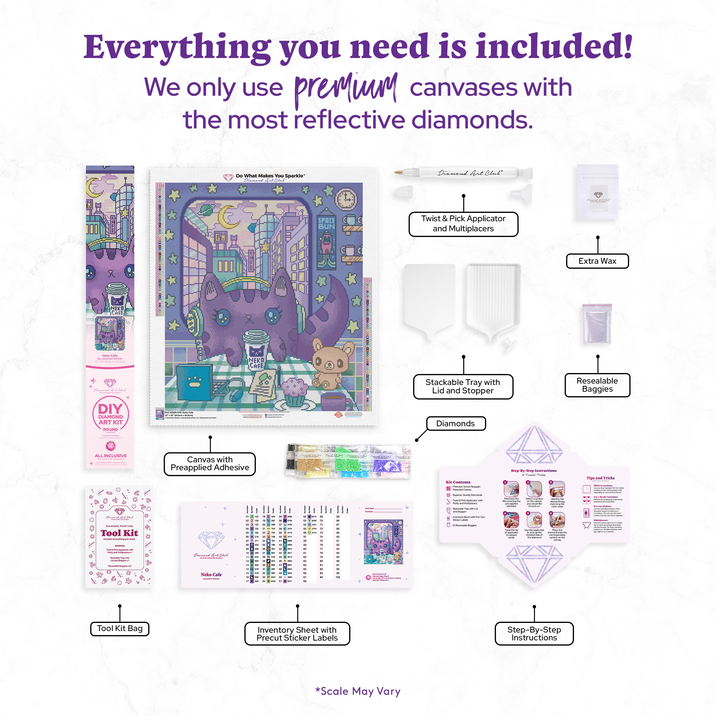 Neko Cafe Diamond Painting Kit – Diamond Art Club
