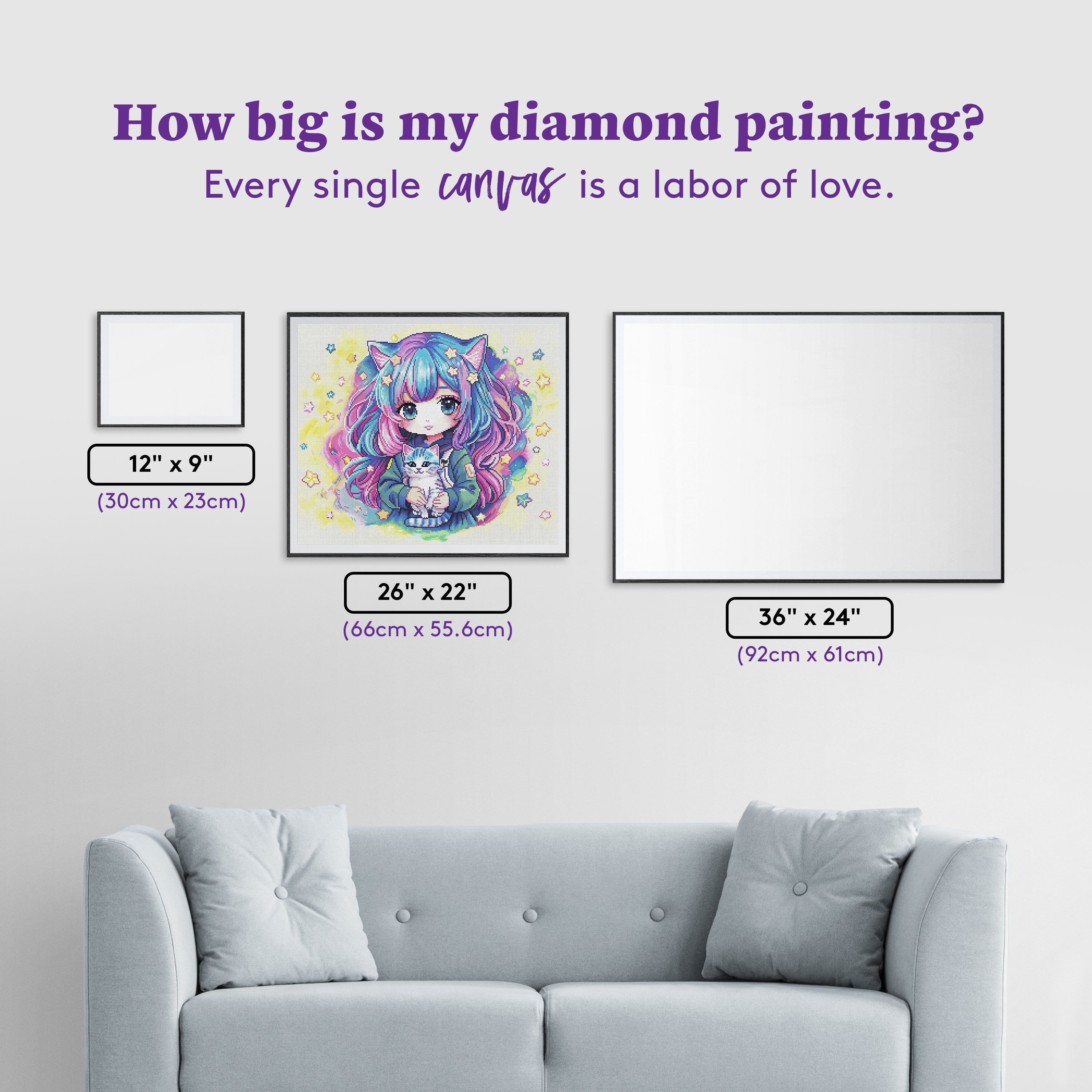 Neon Neko Diamond Painting Kit – Diamond Art Club