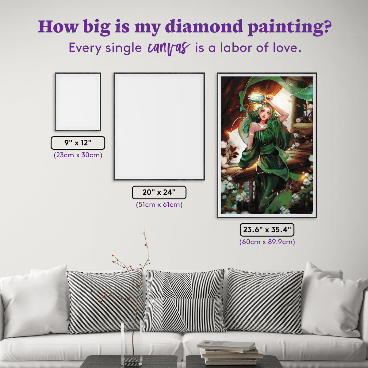 Diamond Painting Neptune 23.6" x 35.4" (60cm x 89.9cm) / Square with 72 Colors including 1 AB and 2 Iridescent Diamonds and 4 Fairy Dust Diamonds / 87,001