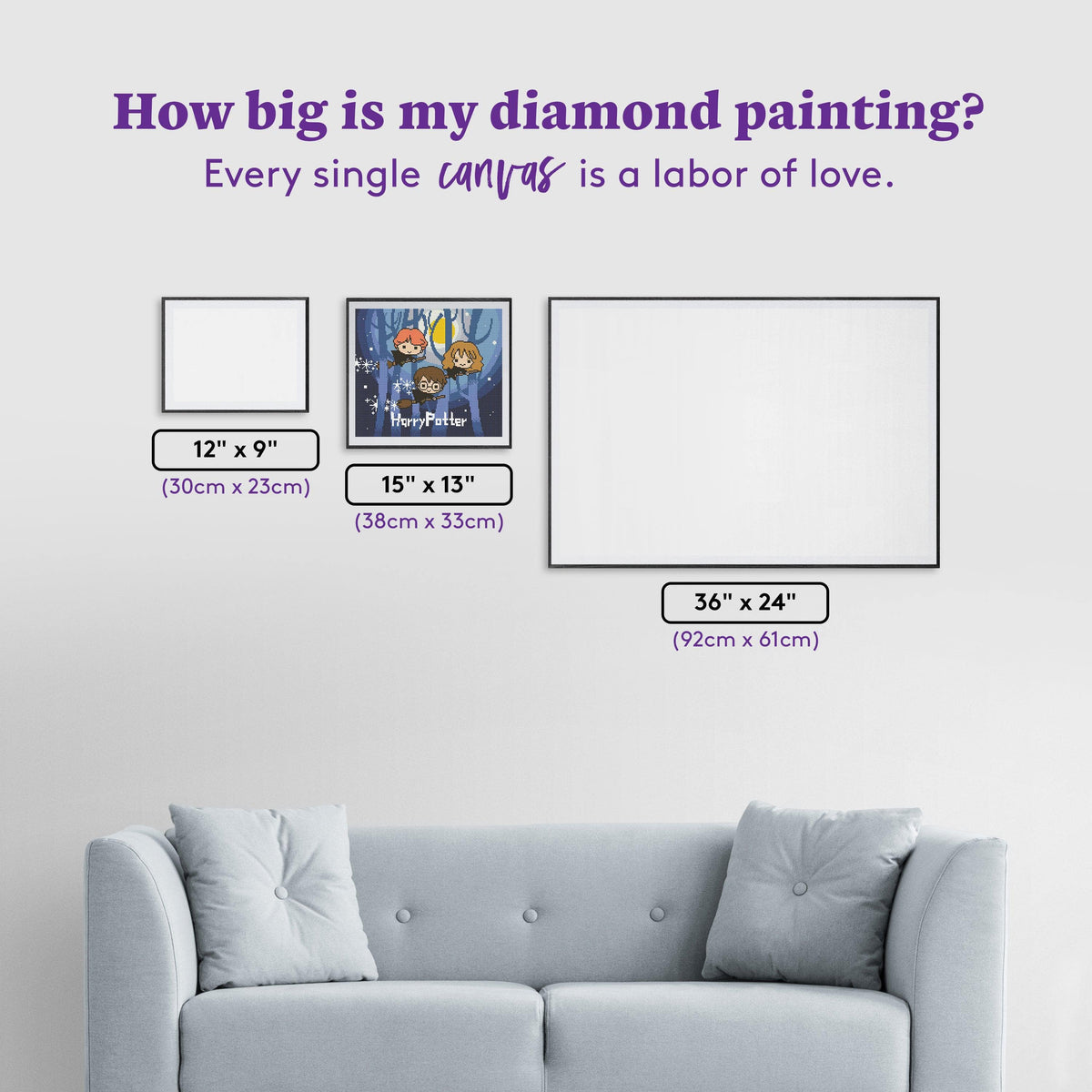 Diamond Painting Night Flight 15" x 13" (38cm x 33cm) / Square With 17 Colors Including 2 ABs / 20,064