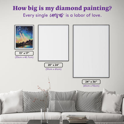 Diamond Painting Night Indulgence 13" x 17" (33cm x 42.7cm) / Round with 84 Colors including 2 ABs and 3 Fairy Dust Diamonds / 18,600