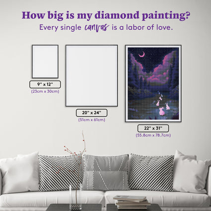 Diamond Painting Night Walker 22" x 31" (55.8cm x 78.7cm) / Square with 39 Colors Including 1 AB and 4 Fairy Dust Diamonds / 70,784