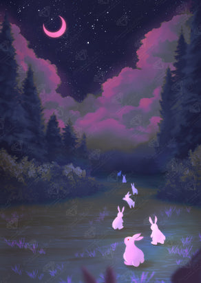 Diamond Painting Night Walker 22" x 31" (55.8cm x 78.7cm) / Square with 39 Colors Including 1 AB and 4 Fairy Dust Diamonds / 70,784