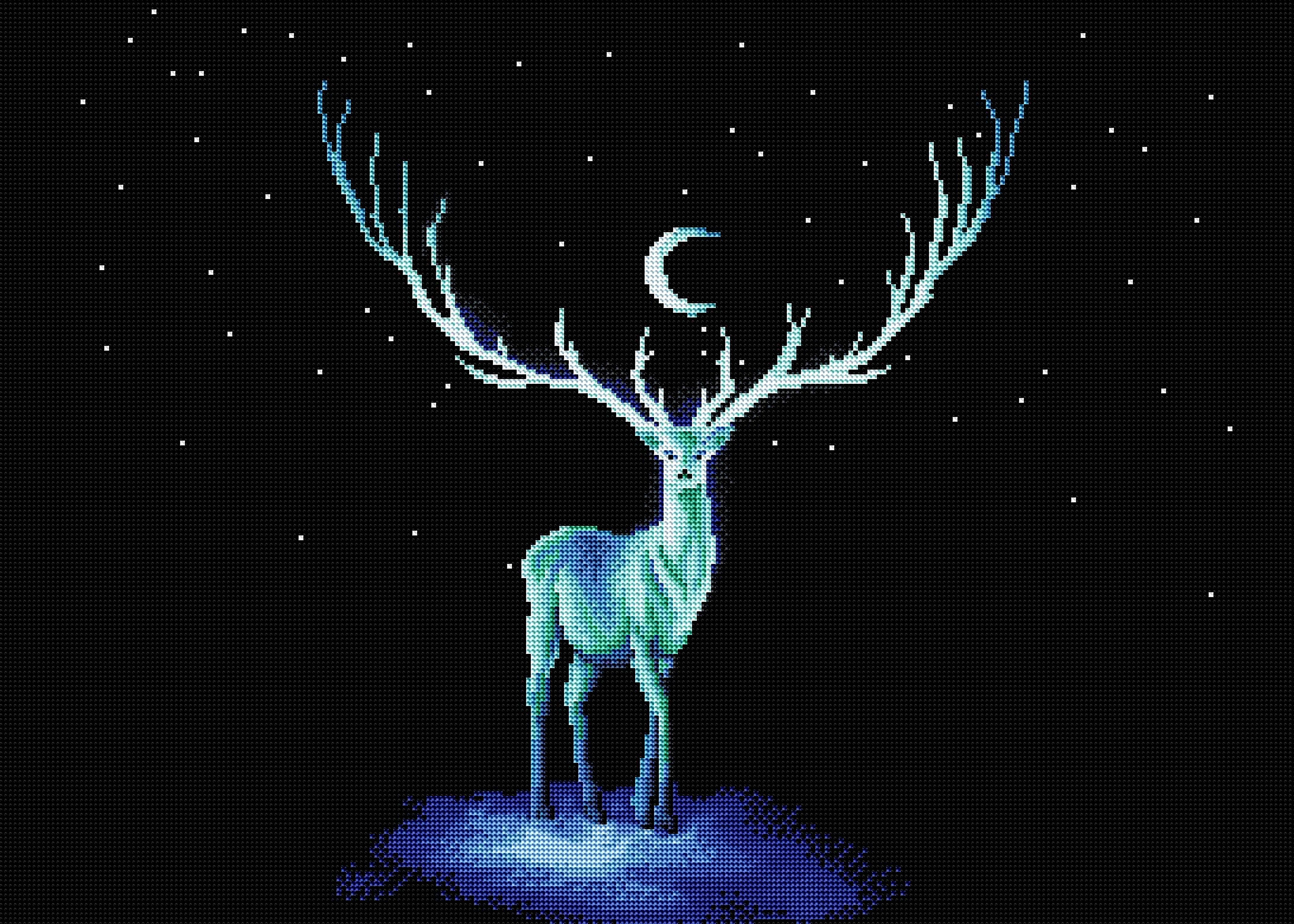 Nightbringer - Stag Diamond Painting | Diamond Art Club™