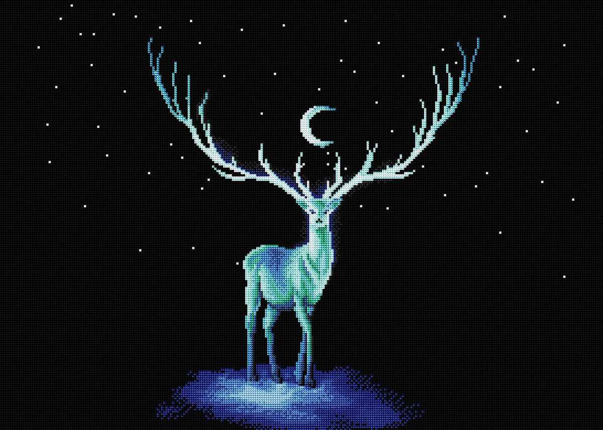 Diamond Painting Nightbringer 30.3" x 21.6" (77cm x 55cm) / Round with 18 Colors Including 1 AB / 53,233