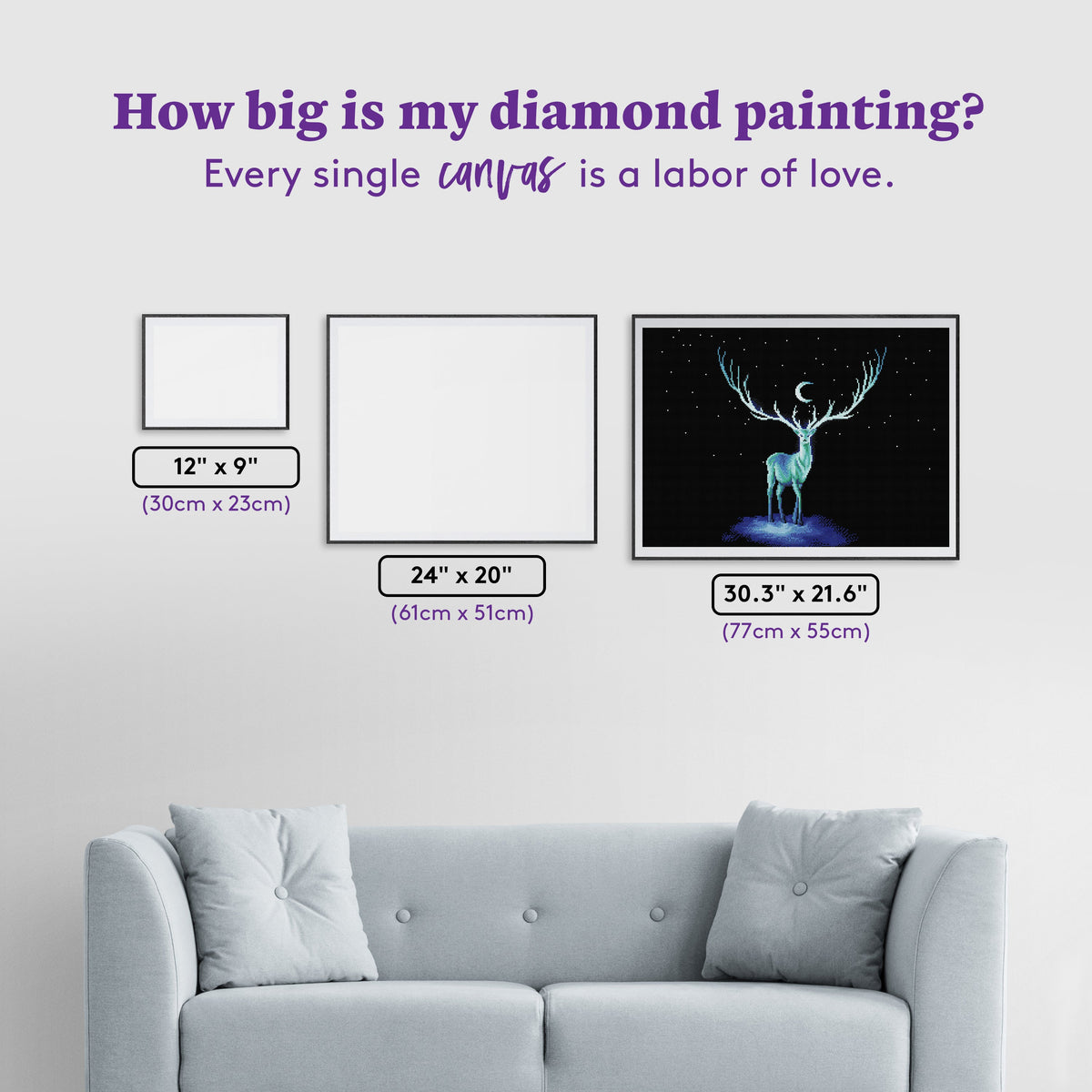 Diamond Painting Nightbringer 30.3" x 21.6" (77cm x 55cm) / Round with 18 Colors Including 1 AB / 53,233