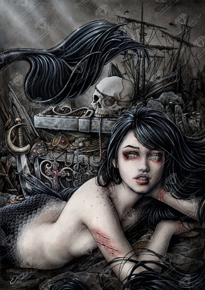 Diamond Painting Now All Your Treasures are Mine 22" x 31" (55.8cm x 78.7cm) / Square with 56 Colors including 1 AB and 1 Iridescent Diamond and 4 Fairy Dust Diamonds / 70,784