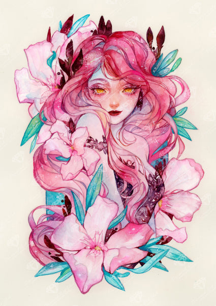 Diamond Painting Oleander 22" x 31" (55.6cm x 78.7cm) / Round with 74 Colors including 3 ABs and 3 Fairy Dust Diamonds / 57,772