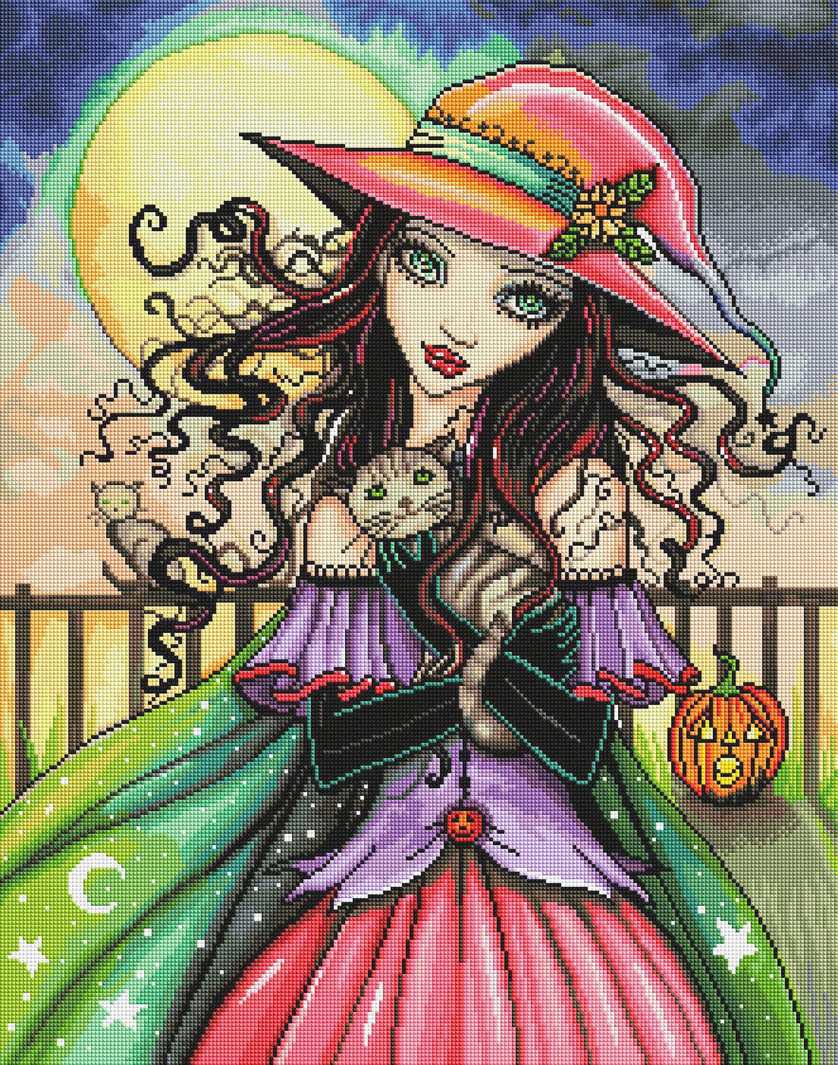 Diamond Painting One Halloween 22" x 28″ (56cm x 71cm) / Square with 65 Colors including 4 ABs / 62,101