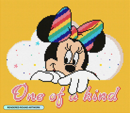 Diamond Painting One of a Kind 15" x 13" (38cm x 33cm) / Round with 13 Colors including 2 ABs and 3 Fairy Dust Diamonds / 16,560