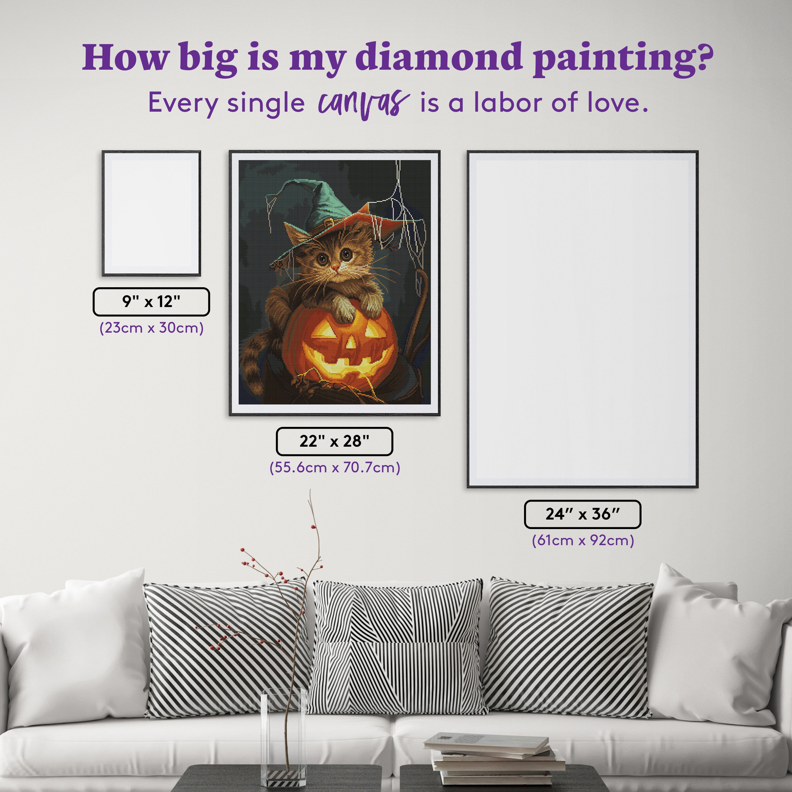 Orange Kitten Glow – Diamond Art Club