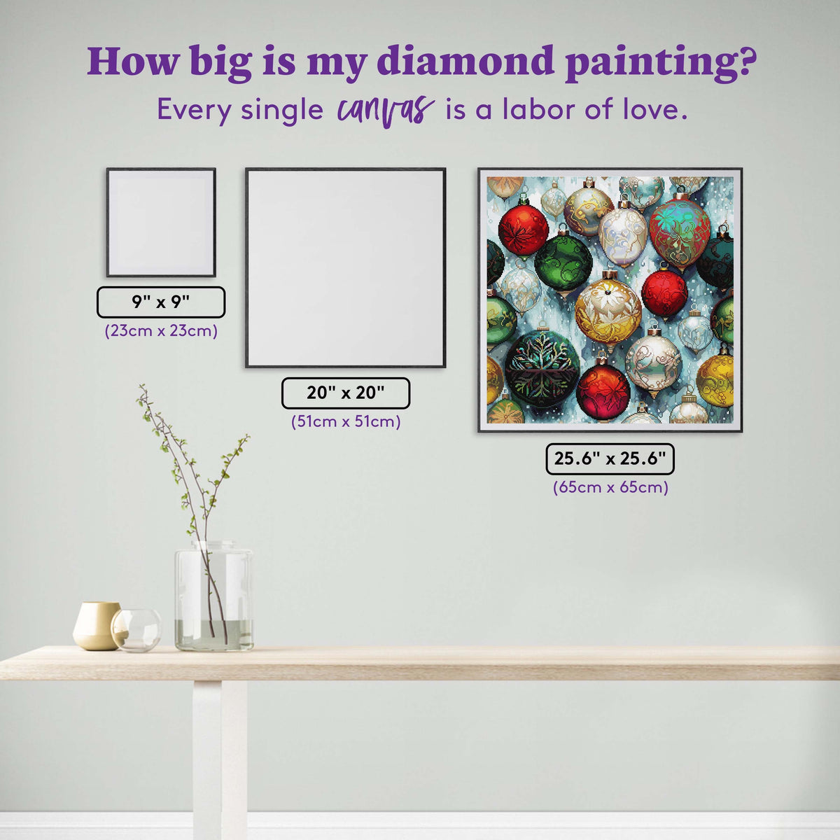 Diamond Painting Ornamental Beauty 25.6" x 25.6" (65cm x 65cm) / Square With 90 Colors Including 2 ABs and 5 Fairy Dust Diamonds / 68,121
