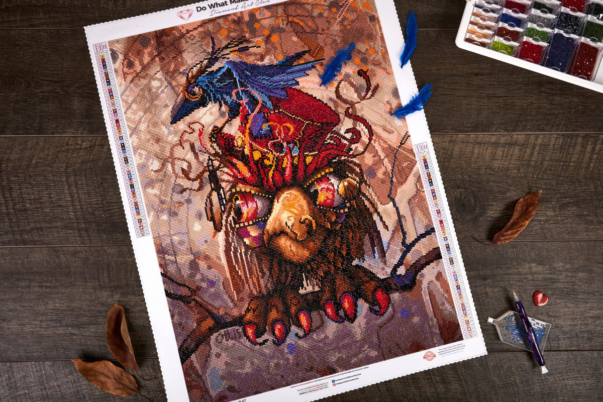 Diamond Painting OTTIS - Who R U? 20" x 27" (50.7cm x 68.9cm) / Round with 54 Colors including 4 ABs / 44,526