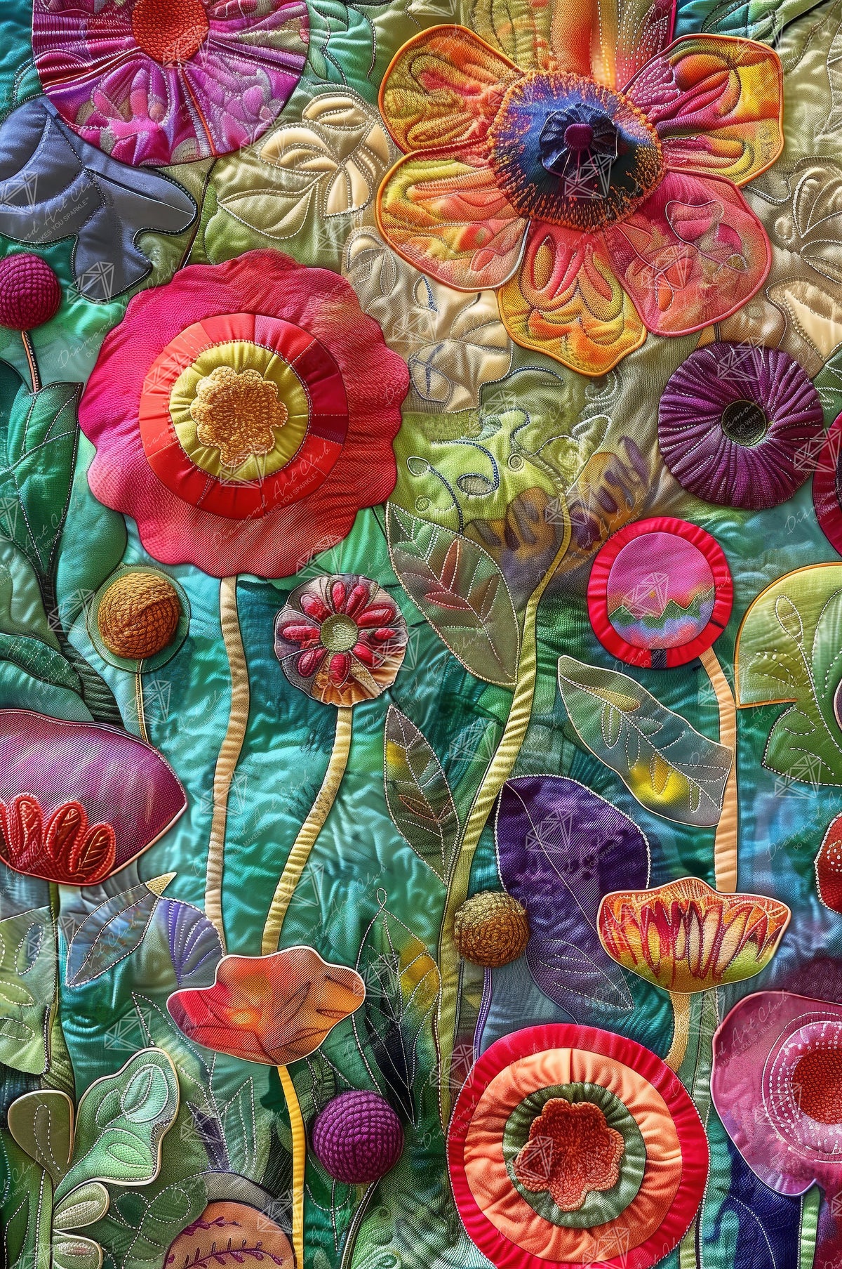 Diamond Painting Our Wild Garden 25.6" x 38.6" (65cm x 97.8cm) / Square with 81 Colors including 4 ABs and 2 Fairy Dust Diamonds / 102,573