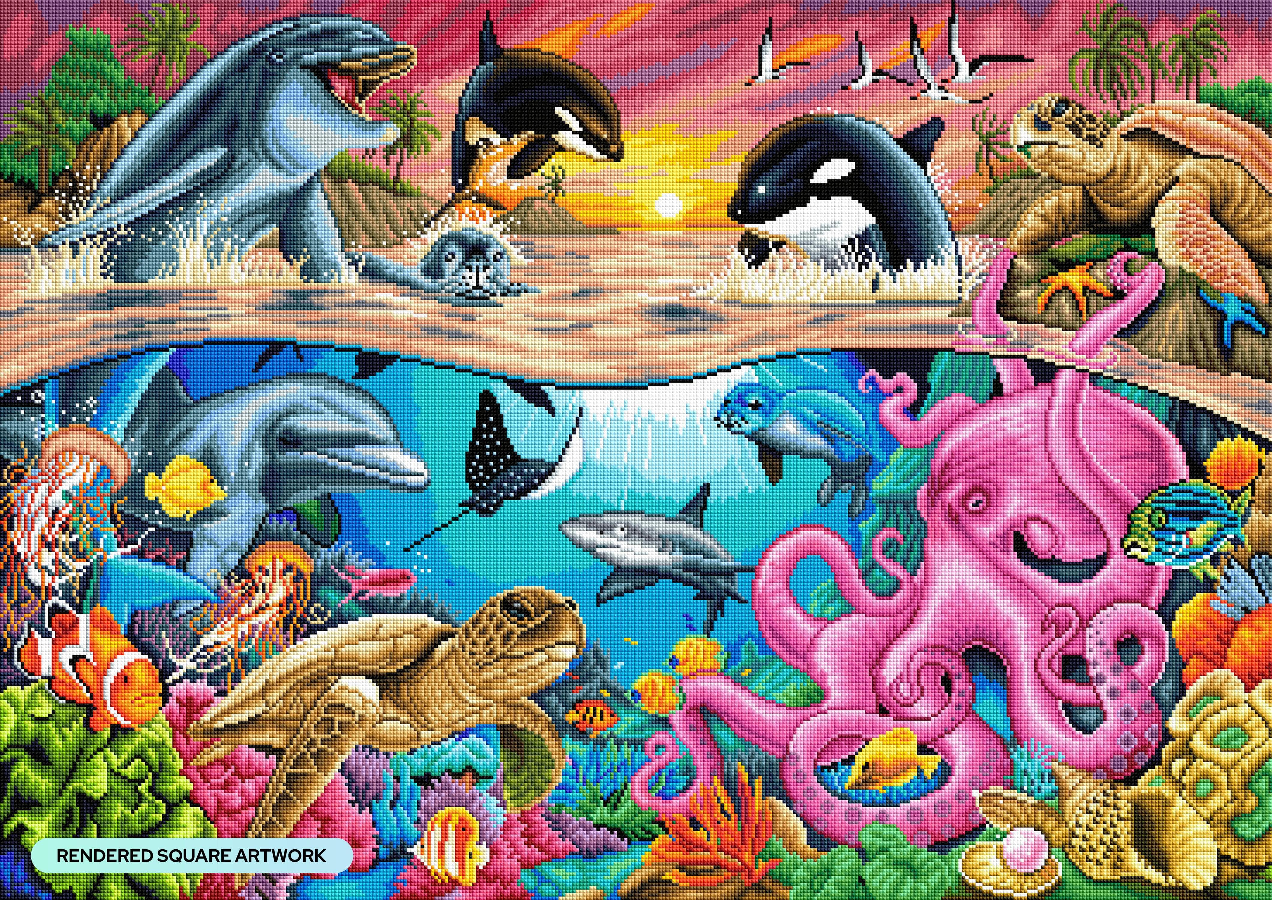 【成】Diamond art Club Amazon.com: DIAMOND ART CLUB Ocean Whisper Path Diamond Painting