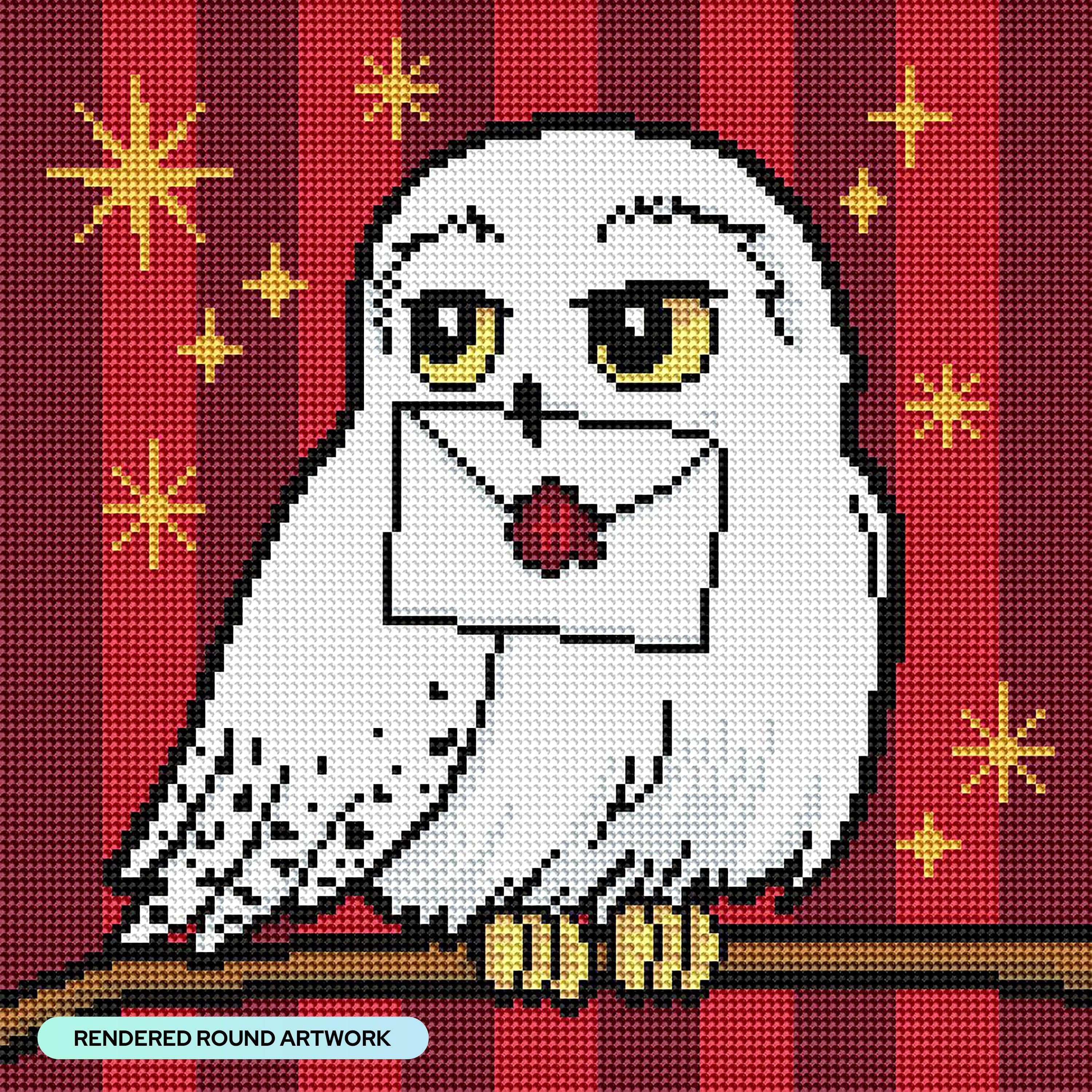 Long Black Fingers : Hedwig Owl (Harry Potter) Perler Bead