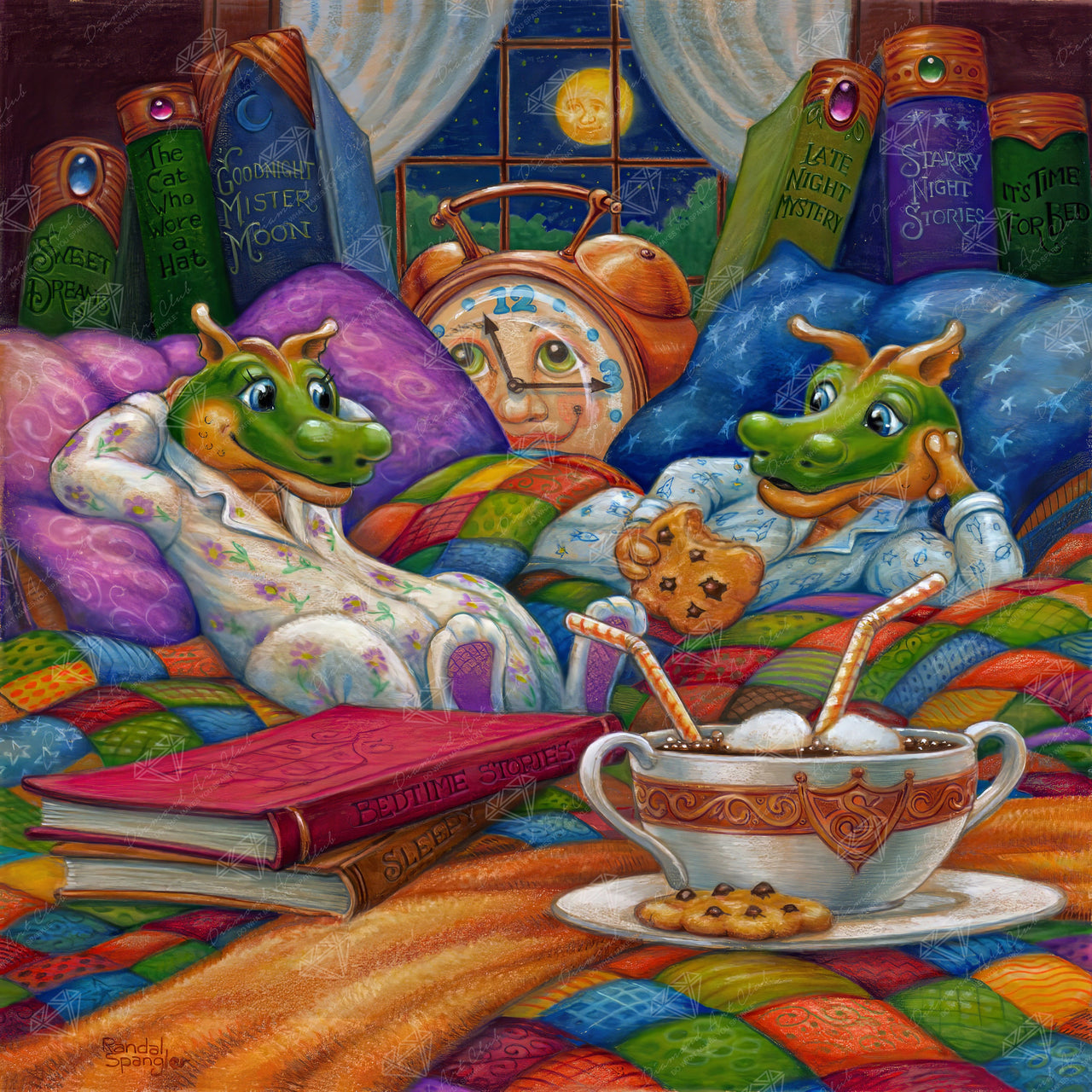 Diamond Painting Pajama Time 25.6" x 25.6" (65cm x 65cm) / Square with 66 Colors including 5 ABs / 68,120