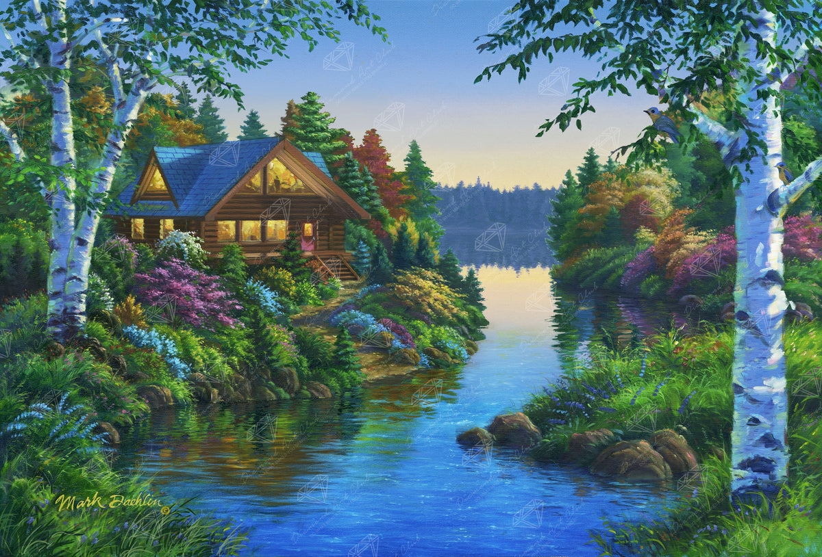 Diamond Painting Paradise 37.8" x 25.6" (95.8cm x 65cm) / Square with 76 Colors including 2 ABs and 3 Fairy Dust Diamonds / 100,485