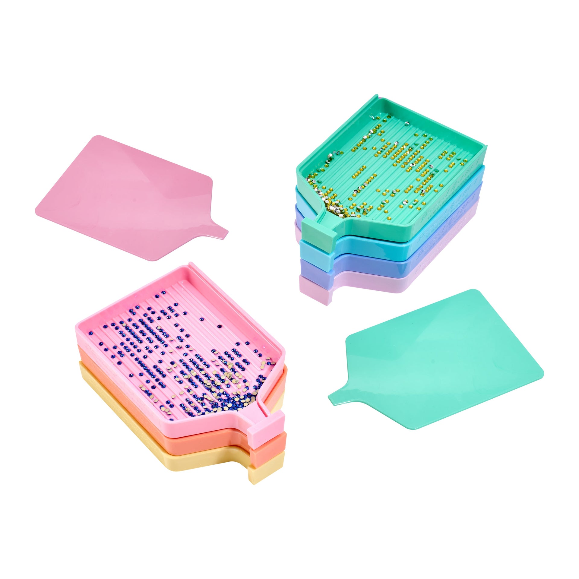 Diamond Painting Pastel Rainbow Trays - Large (Set of 7)
