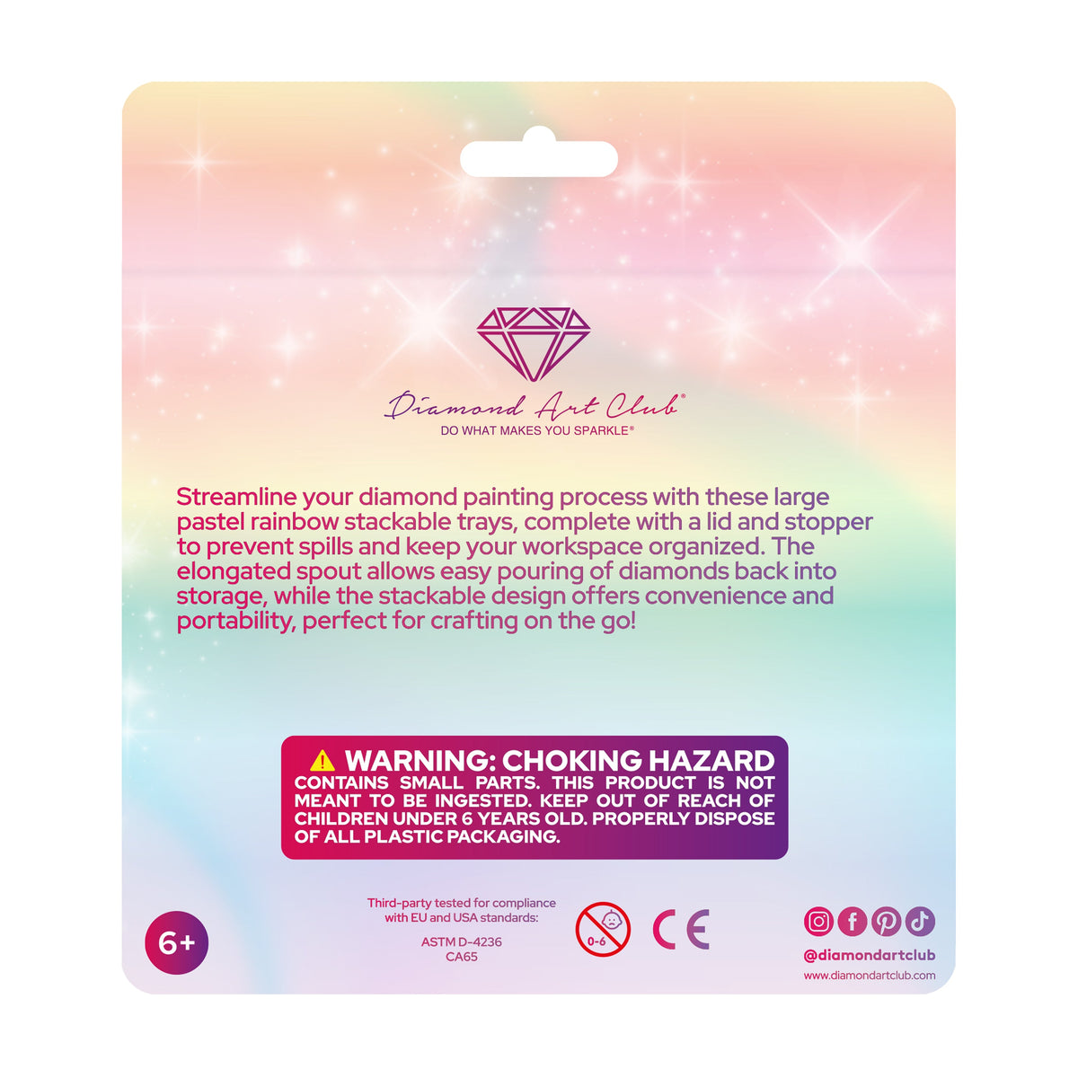 Diamond Painting Pastel Rainbow Trays - Large (Set of 7)