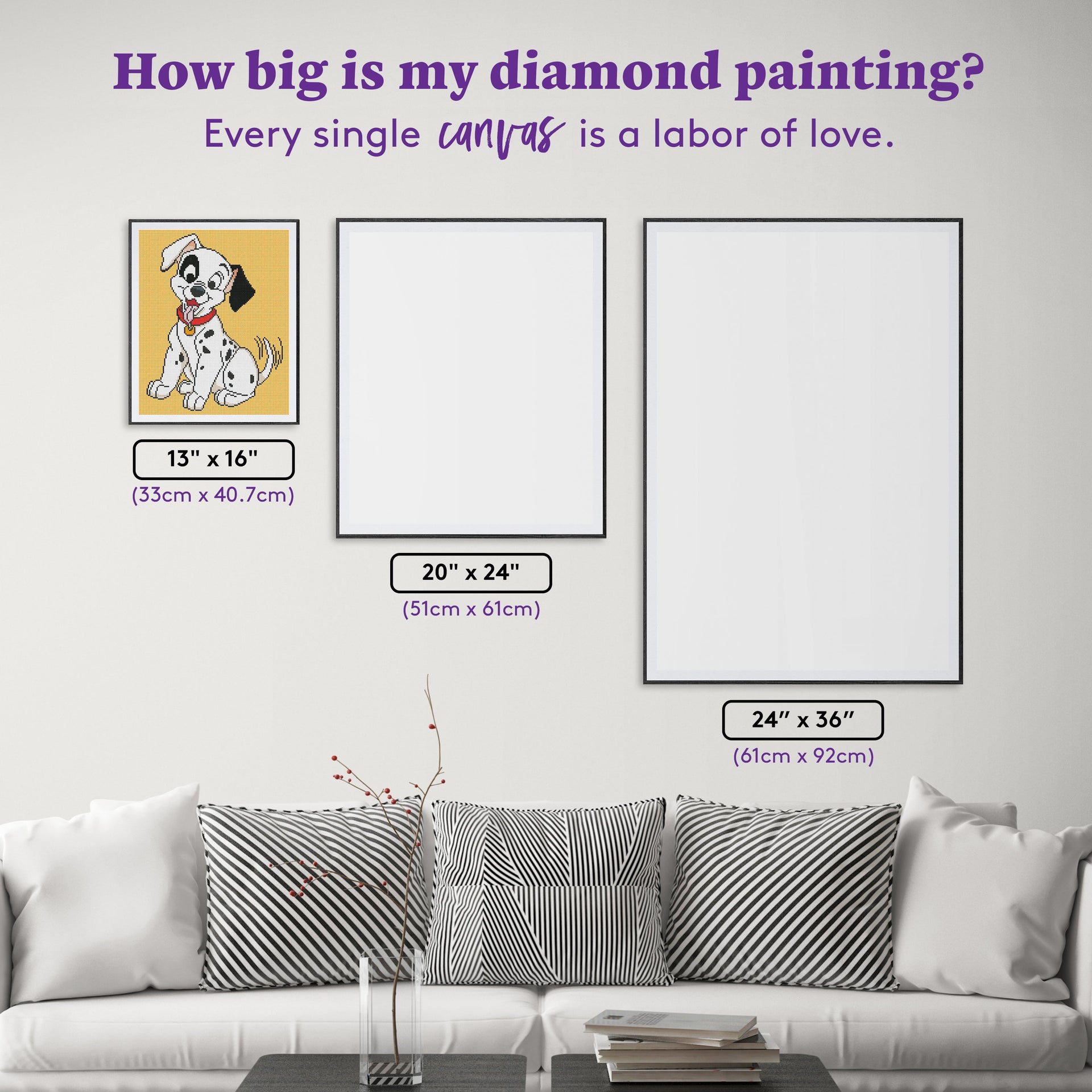Diamond Painting Patch 13" x 16" (33cm x 40.7cm) / Round with 13 Colors including 2 ABs and 1 Fairy Dust Diamond / 17,760
