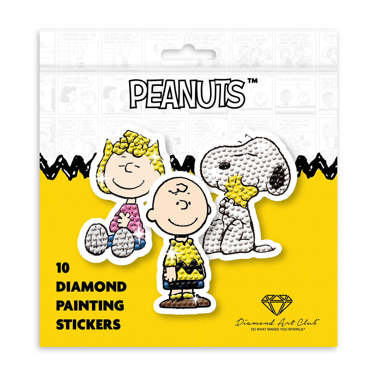 Diamond Painting Peanuts™ Diamond Painting Stickers (10 pack) 7.9" x 7.9" (20cm x 20cm) / Round With 15 Colors Including 14 ABs and 1 Fairy Dust Diamond / 1,376
