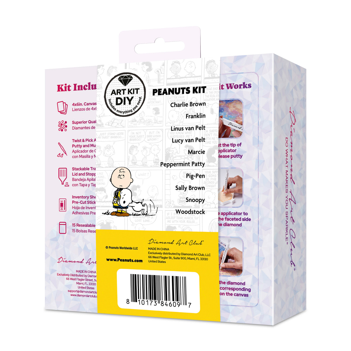 Diamond Painting Peanuts™ - Mini Dazzles™ 4" x 6" (10.2cm x 15.2cm) / Square With 14 Colors Including 4 ABs and 10 Fairy Dust Diamonds / 5,601