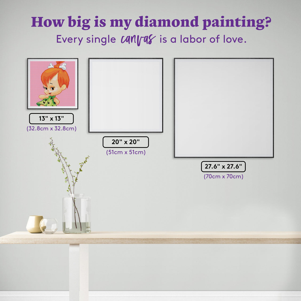 Diamond Painting Pebbles Flintstone 13" x 13" (32.8cm x 32.8cm) / Round With 27 Colors including 2 AB Diamonds / 13,689