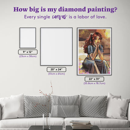 Diamond Painting Peculiar 22" x 31" (55.8cm x 78.7cm) / Round with 62 Colors including 5 ABs and 1 Fairy Dust Diamonds / 55,919