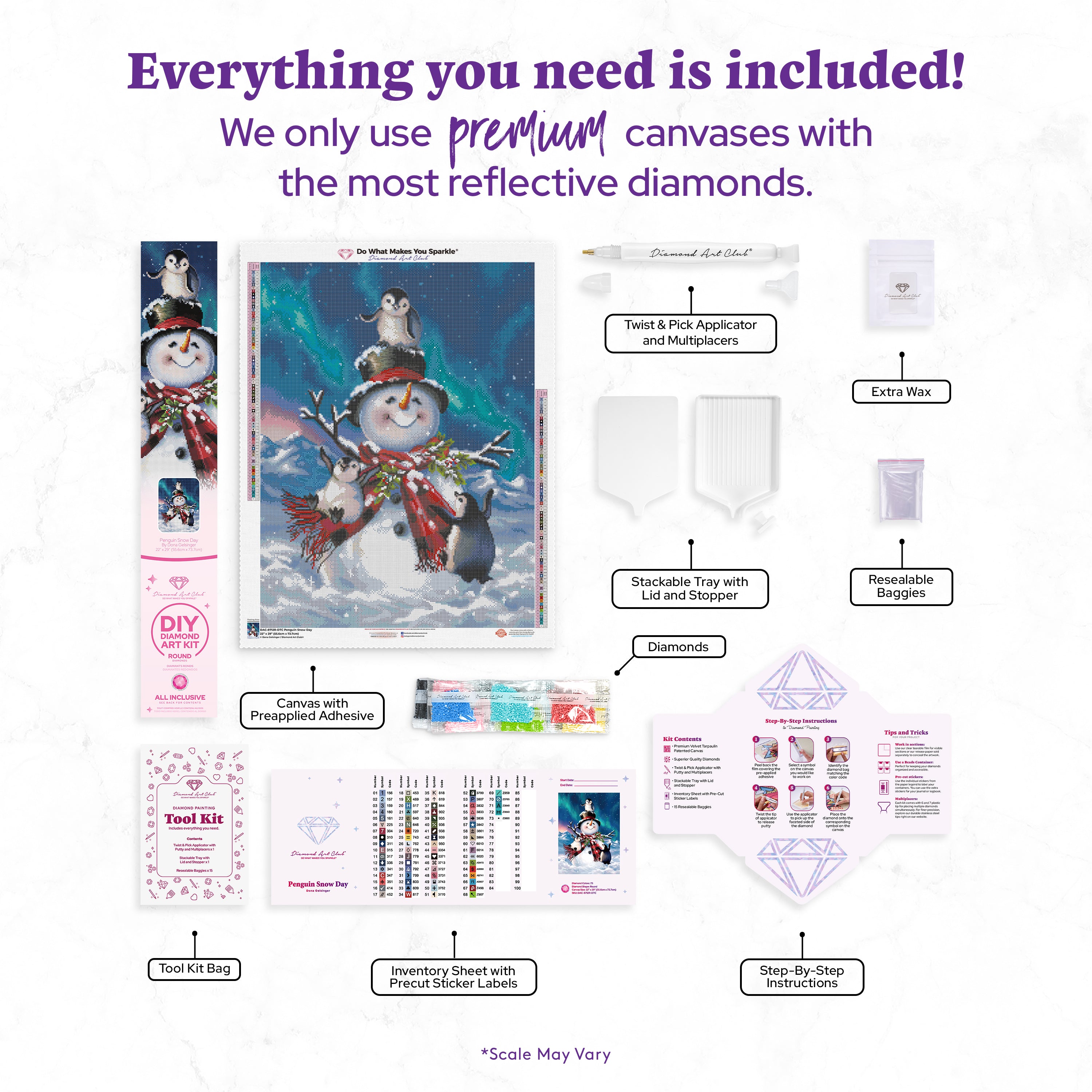 Penguin Snow Day – Diamond Art Club