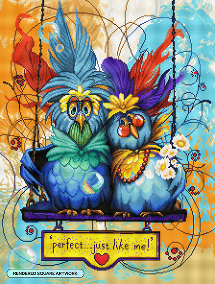 Diamond Painting PERFECT 2 22" x 29" (55.8cm x 73.7cm) / Square with 56 Colors including 1 AB and 1 Frosted Diamond and 4 Fairy Dust Diamonds / 66,304