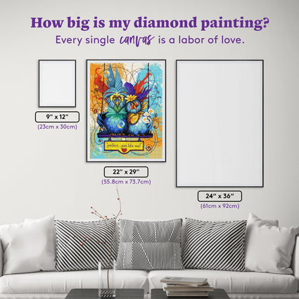 Diamond Painting PERFECT 2 22" x 29" (55.8cm x 73.7cm) / Square with 56 Colors including 1 AB and 1 Frosted Diamond and 4 Fairy Dust Diamonds / 66,304