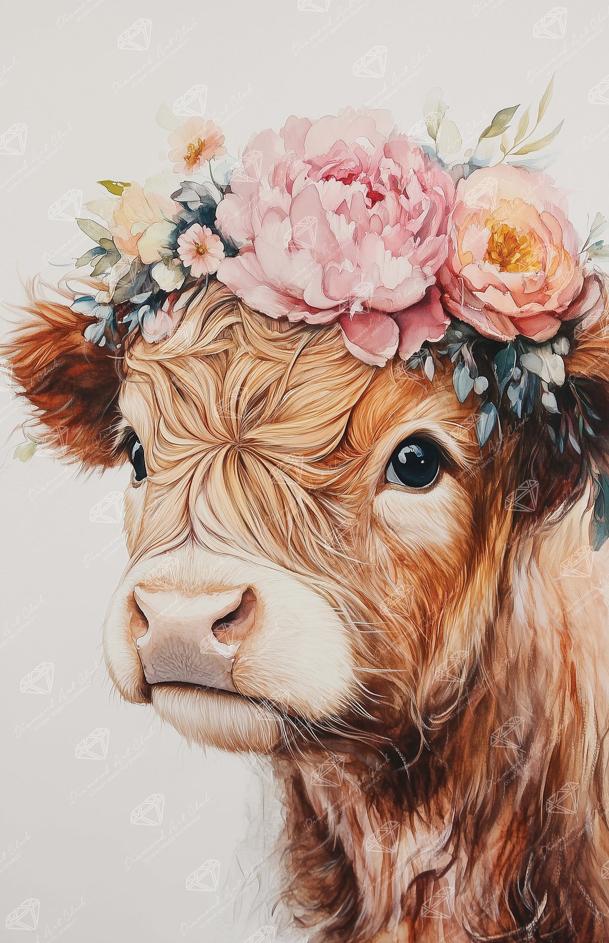 Diamond Painting Petunia with Peony 17" x 26" (42.7cm x 66cm) / Round with 78 Colors including 1 AB and 3 Fairy Dust Diamonds / 37,200