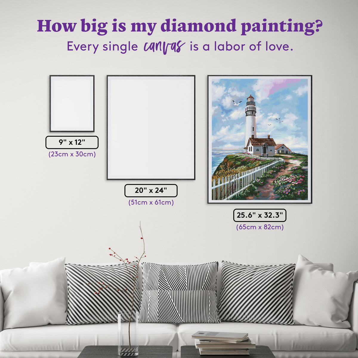 Diamond Painting Pigeon Point 25.6" x 32.3" (65cm x 82cm) / Square With 88 Colors Including 3 ABs and 2 Fairy Dust Diamonds / 85,869