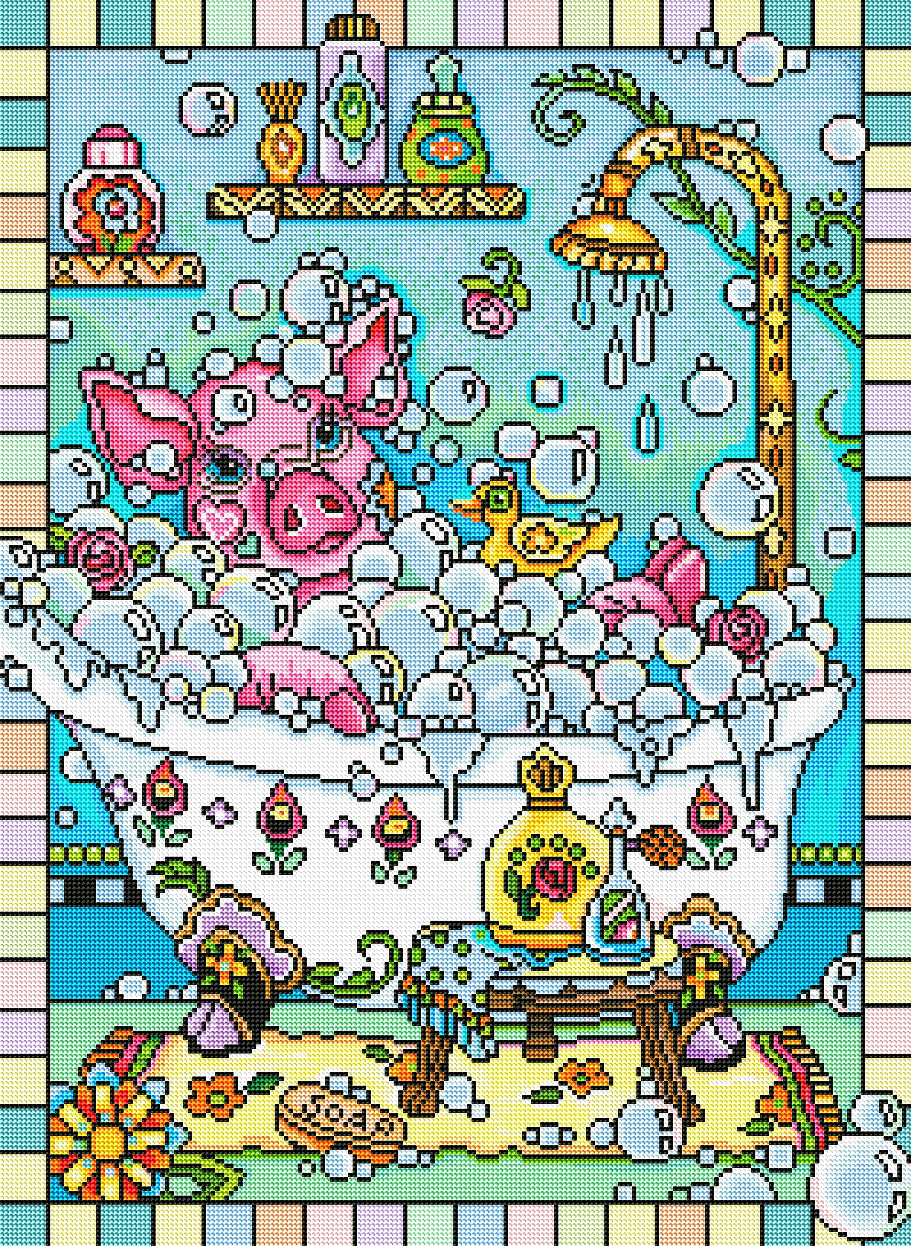 Piggy In A Tub – Diamond Art Club