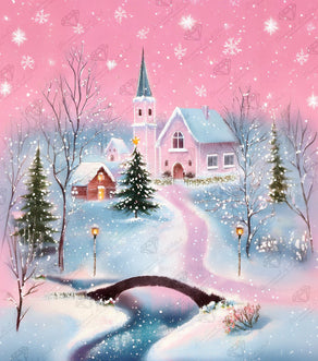 Diamond Painting Pink Christmas 23.6" x 26.8" (60cm x 68cm) / Square with 52 Colors including 2 ABs and 4 Fairy Dust Diamonds / 65,793