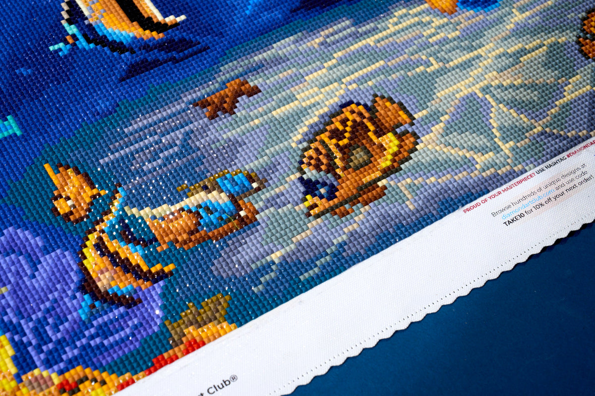 Diamond Painting Pirate's Lighthouse 27.6" x 41.3" (69.9cm x 104.8cm) / Square with 66 Colors including 1 AB and 4 Fairy Dust Diamonds / 118,301