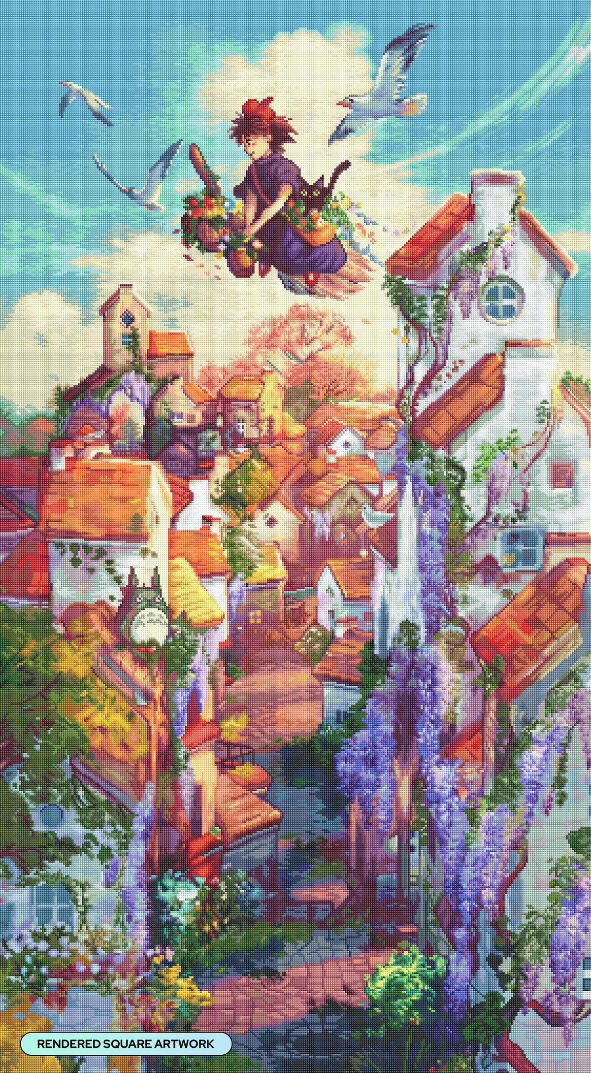 Diamond Painting Plant Delivery 27.6" x 50" (69.9cm x 126.9cm) / Square with 76 Colors including 1 AB and 7 Fairy Dust Diamonds / 143,310