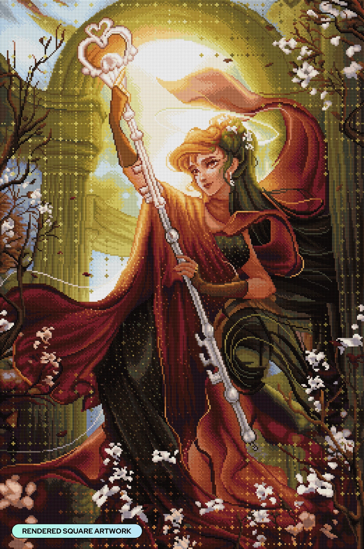 Diamond Painting Pluto 25.6" x 38.6" (65cm x 97.8cm) / Square with 48 Colors including 4 Fairy Dust Diamonds / 102,573